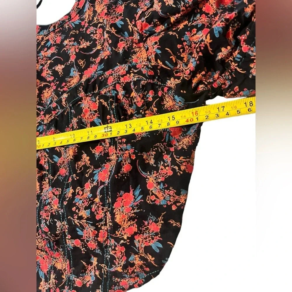 Free People XS Floral Backless Monica Crop Top OB1413377